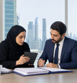 Healthcare professionals reviewing pharmaceutical regulatory documentation in Dubai